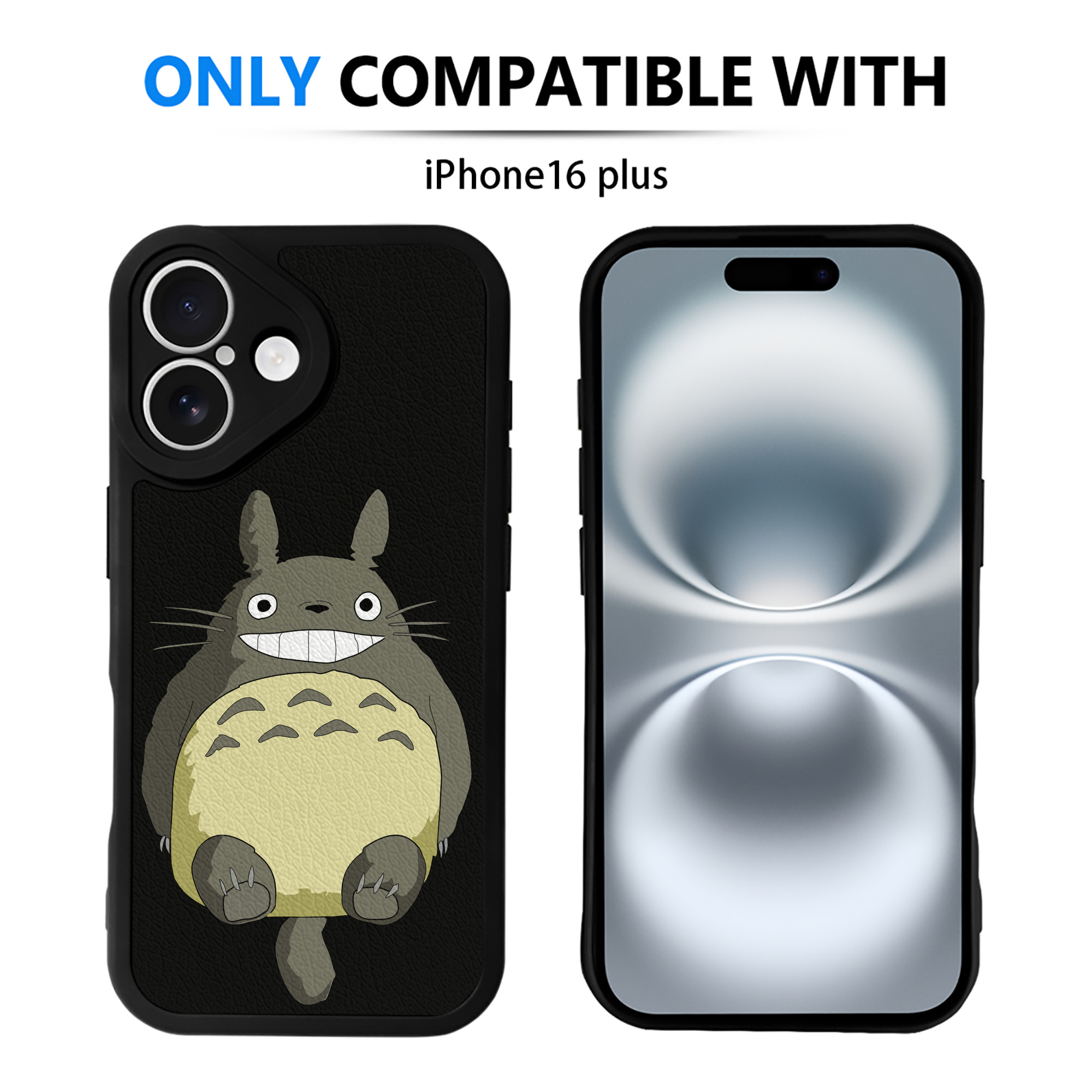 （画像用） となりのトトロ 草壁メイ 草壁サツキ My Neighbor Totoro Satsuki Kusakabe Mei Kusakabe 【iPhone 16シリーズ対応】シリコンスマホケース（レザー調） 材質：シリコン